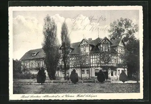AK Bad Seeden-Allendorf a. d. Werra, Hotel Schaper