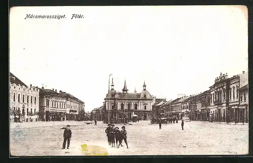 AK Máramarossziget, Fötèr, Marktplatz