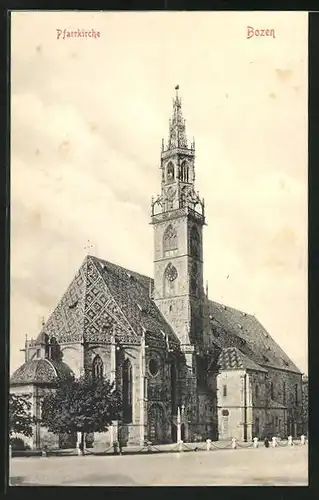 AK Bozen, die Pfarrkirche