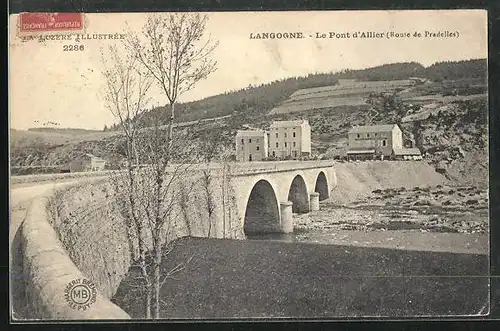 AK Langogne, Le Pont d`Allier (Route de Pradelles)