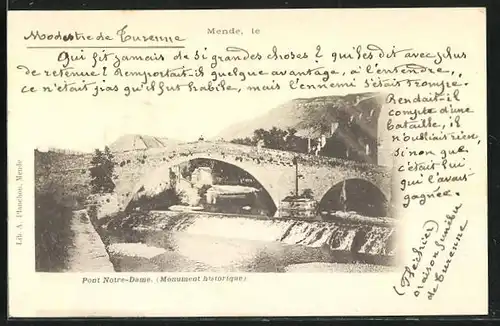 AK Mende, Pont Notre-Dame (Monument historique)