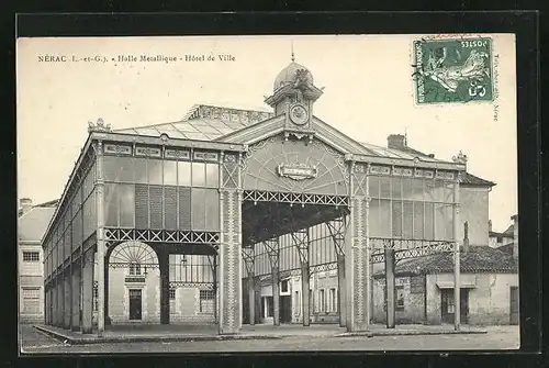 AK Nèrac, Halle Metallique - Hotel de Ville