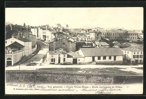 AK Nèrac, Vue gènèrale - Cours Victor-Hugo, Ecole supèrieure de Filles