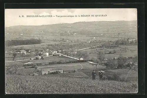 AK Bouglon-le-Clavier, Vue panoramique de la Règion du Queyran