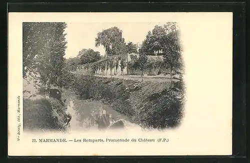 AK Marmande, Les Remparts, Promenade du Chateau