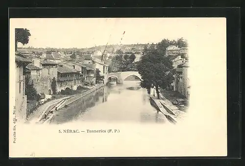 AK Nèrac, Tanneries, Teilansicht