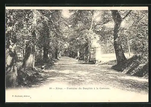 AK Nèrac, Fontaine du Dauphin à la Garenne