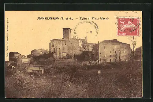 AK Monsempron, Église et Vieux Manoir