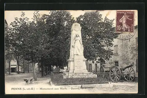 AK Penne, Monument aux Morts