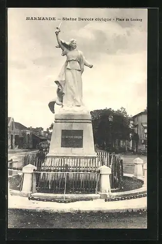 AK Marmande, Statue Devoir civique, Place de Lestang