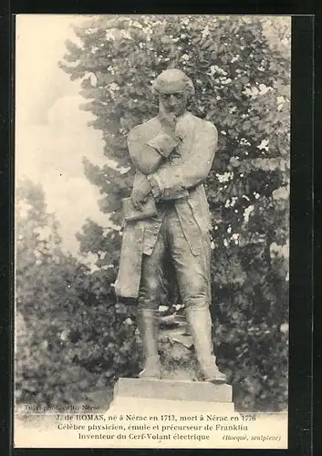 AK Nérac, Statue von J. de Romas