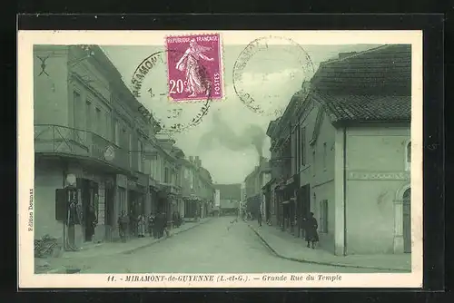AK Miramont-de-Guyenne, Grand Rue du Temple