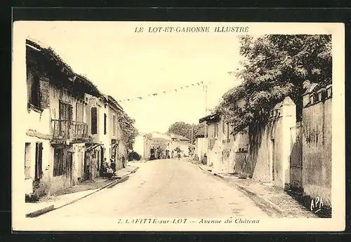 AK Lafitte-sur-Lot, Avenue du Château