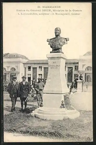 AK Marmande, Statue du Général Brun