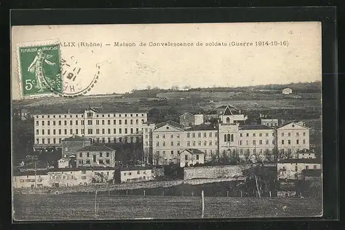 AK Alix, Maison de Convalescence de soldats (Guerre 1914-16)