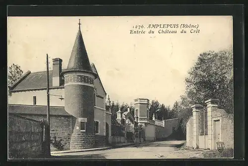 AK Amplepuis, Entrèe du Chateau du Crèt