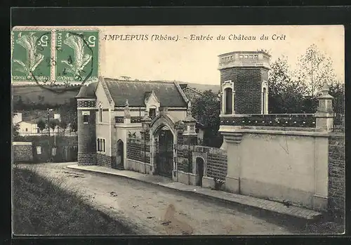 AK Amplepuis, Entrèe du Chateau du Crèt
