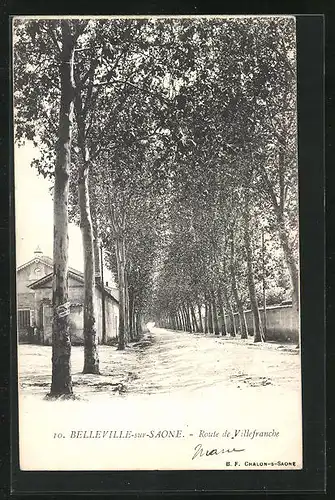 AK Belleville-sur-Saone, Route de Villefranche