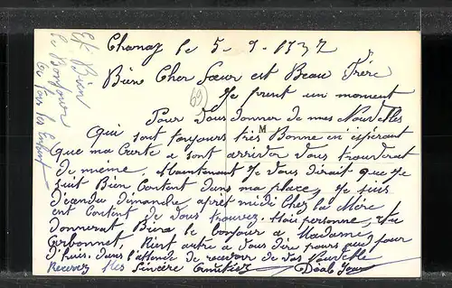 AK Charnay-Chantemerle, Gesamtansicht des Ortes