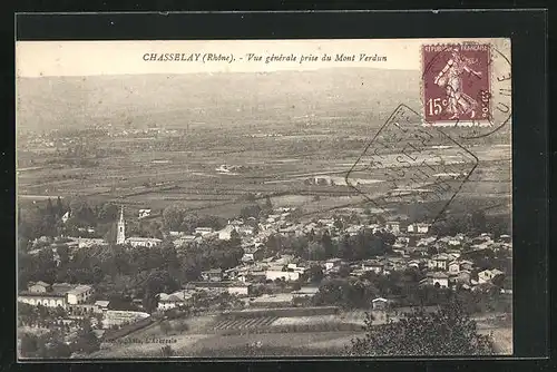 AK Chasselay, Vue gènèrale prise du Mont Verdun