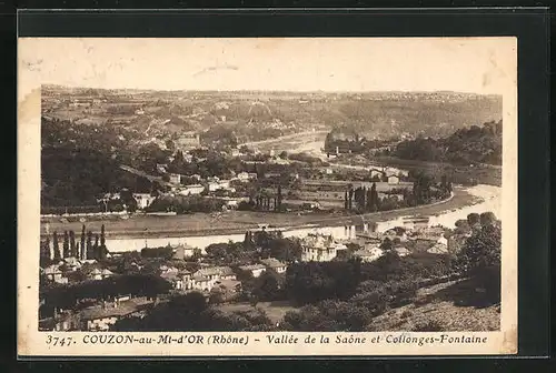 AK Couzon-au-Mt-d`Or, Vallèe de la Saone et Collonges-Fontaine