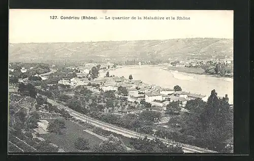 AK Condrieu, Le quartier de la Maladière et le Rhone