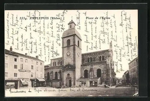 AK Amplepuis, Place de l'Eglise