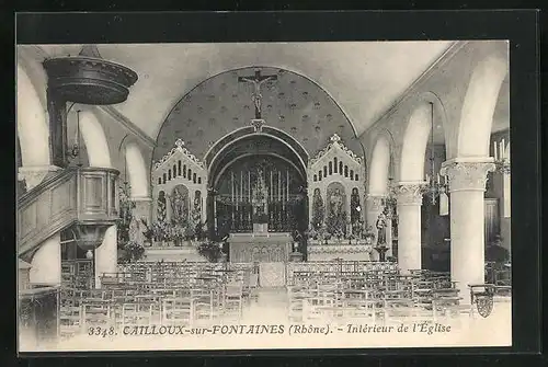 AK Cailloux-sur-Fontaines, Intèrieur de l`Èglise