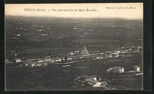 AK Cerciè, Vue gènèrale prise du Mont Brouilly