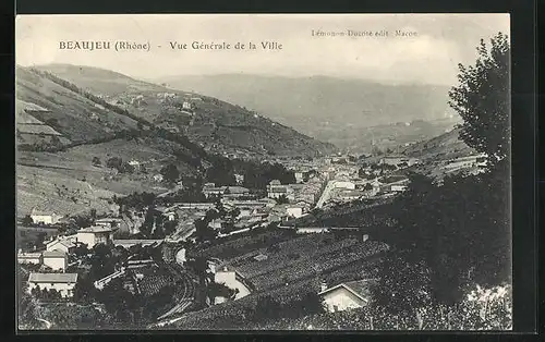 AK Beaujeu, Vue Gènèrale de la Ville