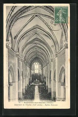 AK Belleville-sur-Saone, Intérieur de l'Église