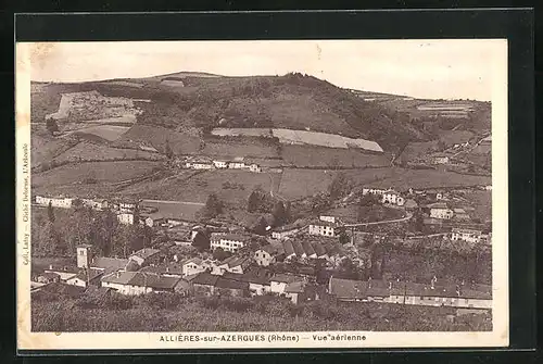 AK Alliéres-sur-Azergues, Vue aeérienne