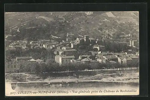 AK Couzon-au-Mont-d`Or, Vue générale prise du Château de Rochetaillée
