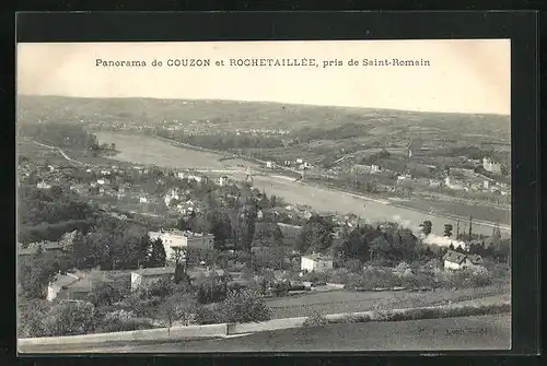 AK Couzon, Vue générale prise de Rochetaillée