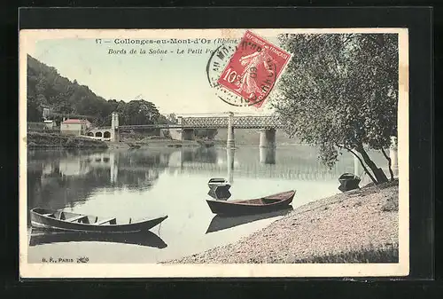 AK Collonges-au-Mont-d`Or, Bords de la Saône, le Petit Port
