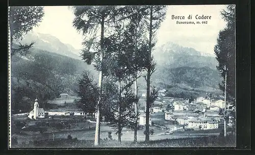 AK Borca di Cadore, Panorama aus der Vogelschau