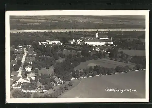 AK Reichersberg am Inn, Luftaufnahme des Ortes