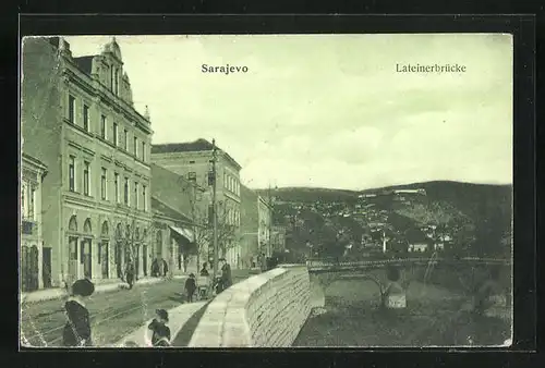 AK Sarajewo, Ortspartie an der Lateinerbrücke