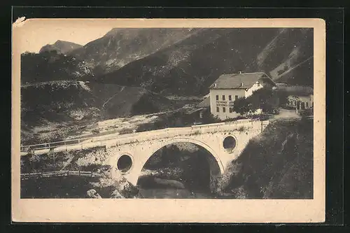 AK Sarajevo, Brücke und Gasthaus