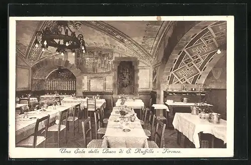 AK Firenze, Una Sala della Buca di S. Ruffillo, Innenansicht eines Restaurants