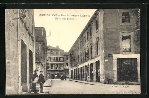 AK Montbrison, Rue Francisque Reymond, Hôtel des Postes