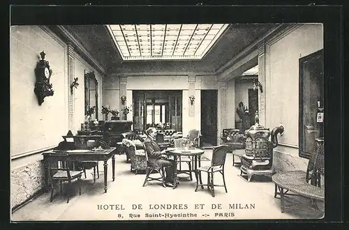AK Paris, Hotel de Londres et de Milan, 8, Rue Saint-Hyacinthe
