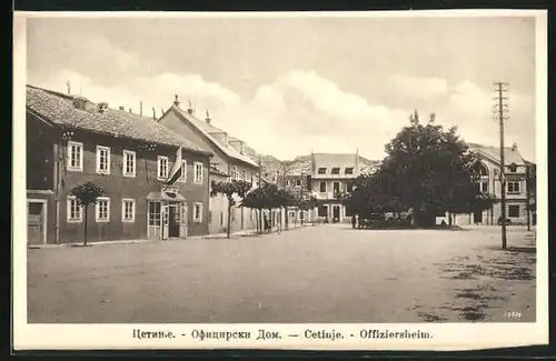 AK Cetinje / Cettigne, Offiziersheim, Ortspartie