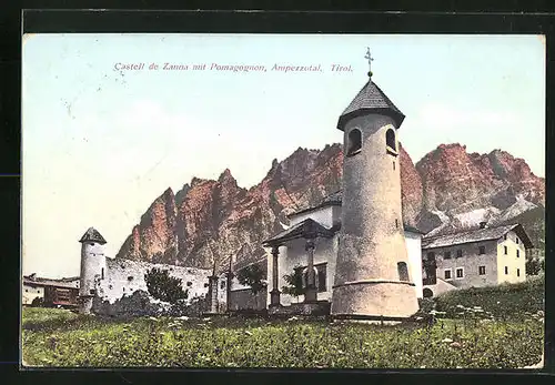 AK Cortina d`Ampezzo, Castell de Zanna mit Pomagognon