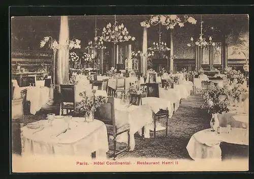 AK Paris, Hotel Continental, Restaurant Henri II