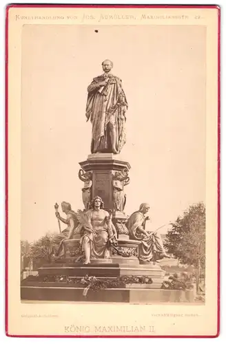 Fotografie Jos. Aumüller, München, Ansicht München, Am König Maximilian II.-Denkmal