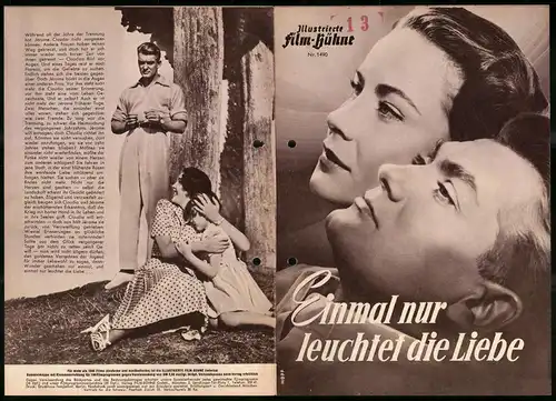 Filmprogramm IFB Nr. 1490, Einmal nur leuchtet die Liebe, Alida Valli, Jena Marais, Regie Yves Allegret