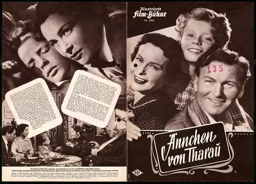 Filmprogramm IFB Nr, 2424, Ännchen von Tharau, Ilse Werner, Klaus-Ulrich Krause, Regie Wolfgang Schleif