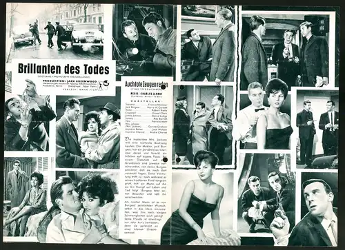 Filmprogramm IFB Nr. 6544, Brillanten des Todes, Yvonne Monöaur, Harry H. Corbett, Regie Charles Jarrot