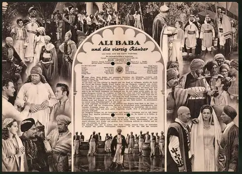 Filmprogramm IFB Nr. 822, Ali Baba und die vierzig Räuber, Jon Hall, Maria Montez, Regie Arthur Lubin